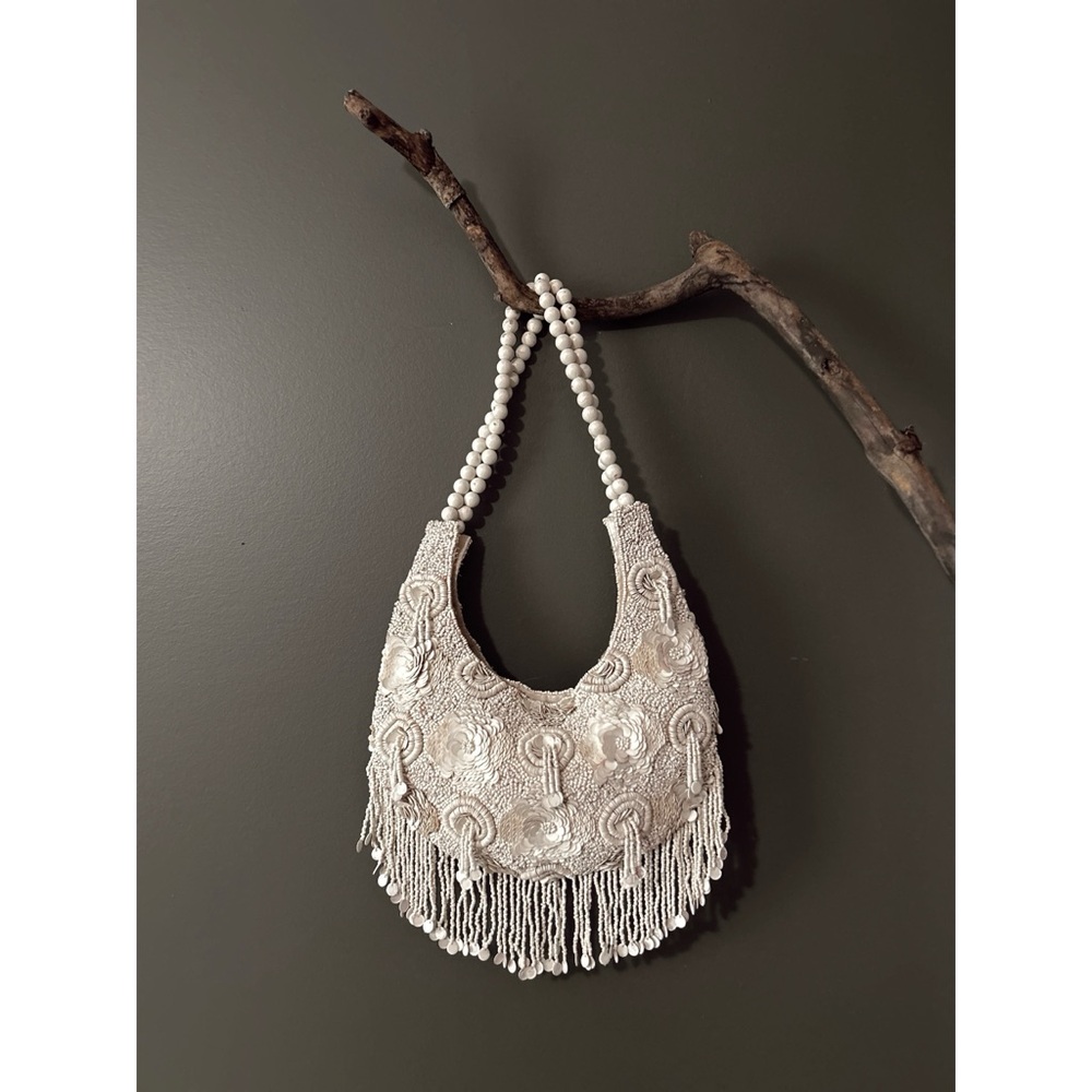Vintage Beaded/Sequin Fringe Mini Shoulder Bag